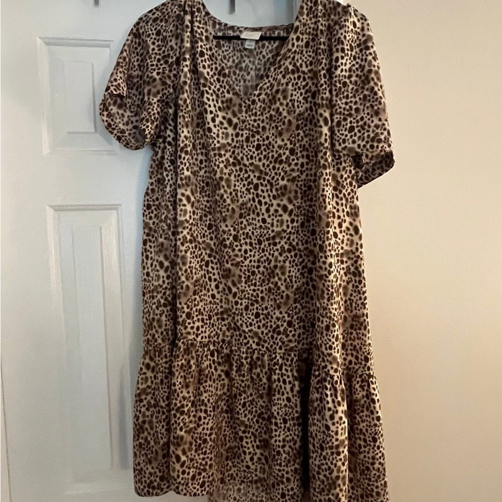 a new day Brown Leopard Print Mini Dress